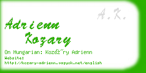 adrienn kozary business card